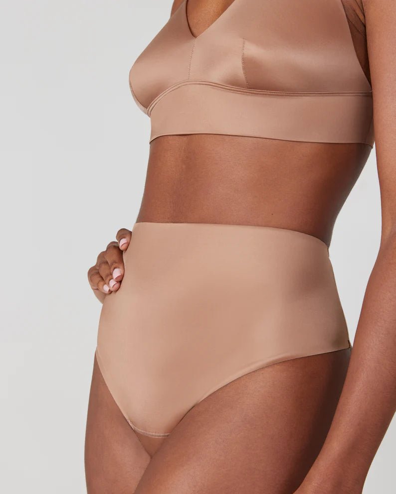 Perizoma vita alta contenitivo effetto seta / set di 2 - Intimo modellante snellente contenitivo donna